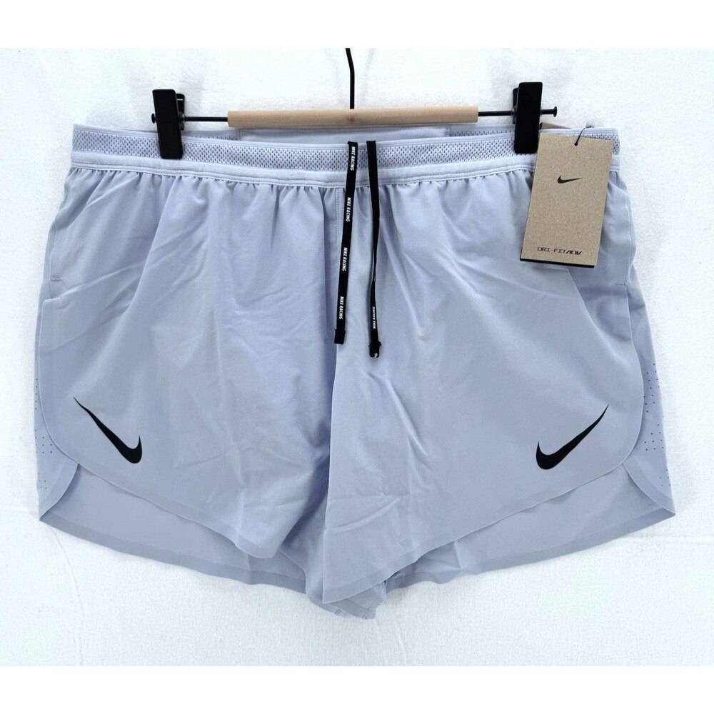 Nike Aeroswift ADV Running Shorts 4" Ghost Light Gray Lined Men Large FN335 057